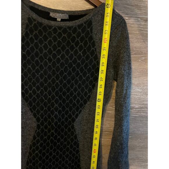 Quinn Dress Cashmere Black size small long sleeves short bodycon party elegant - Picture 5 of 6